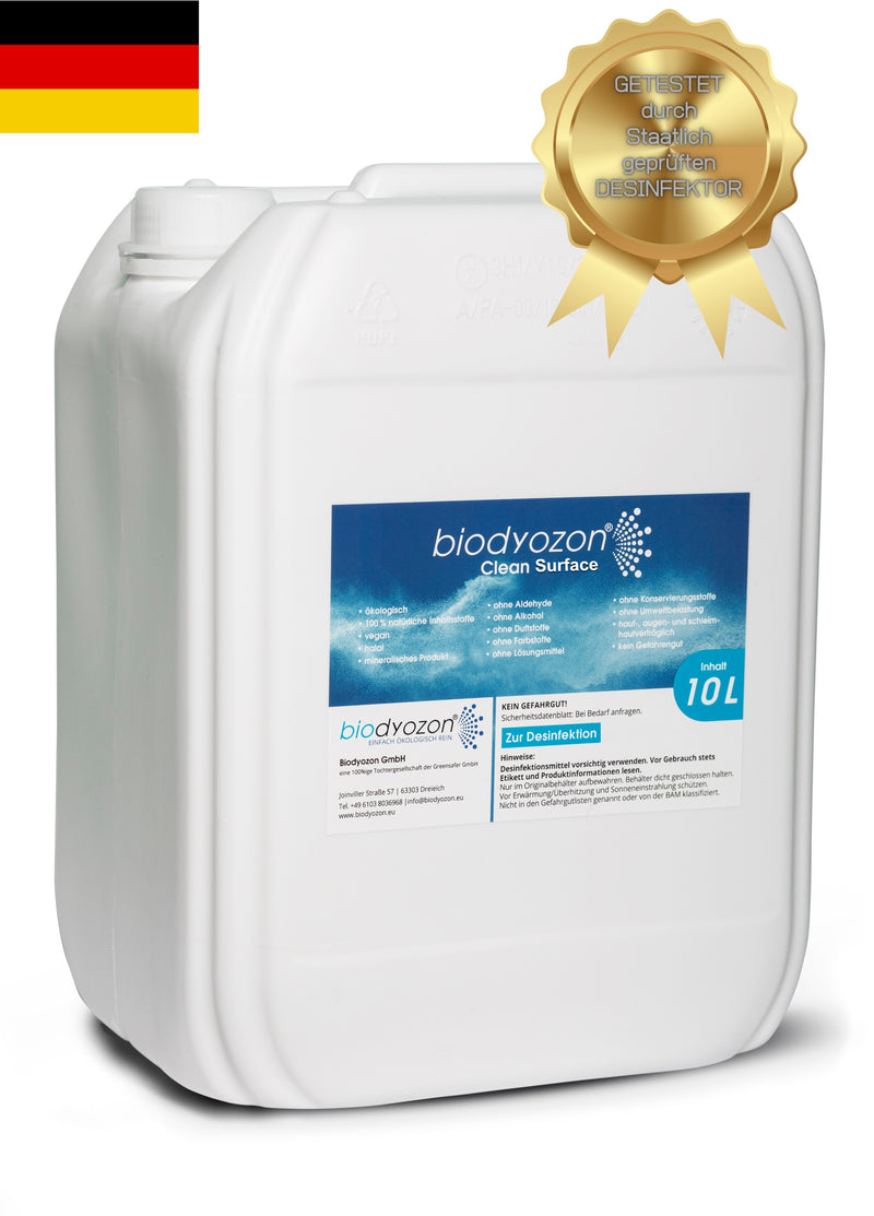 10 Liter biodyozon clean Surface Desinfektion Fläche Leitungen Kühlkreislauf